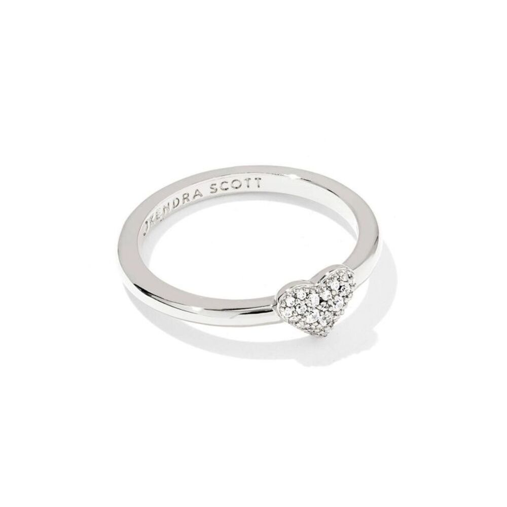 Kendra Scott Anna Pave Band Ring - Silver 7